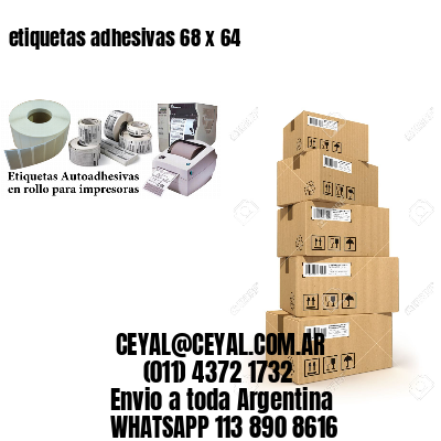 etiquetas adhesivas 68 x 64