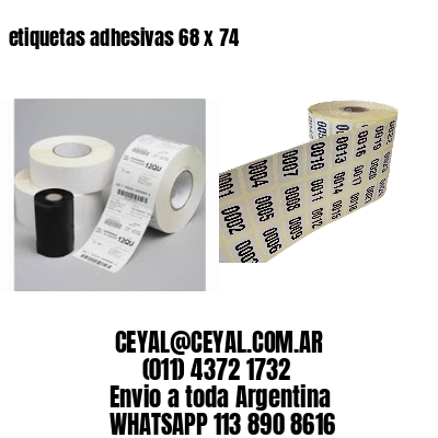 etiquetas adhesivas 68 x 74