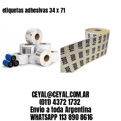 etiquetas adhesivas 34 x 71