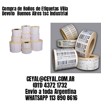 Compra de Rollos de Etiquetas Villa Devoto  Buenos Aires tsc industrial