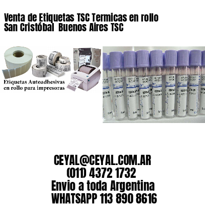 Venta de Etiquetas TSC Termicas en rollo San Cristóbal  Buenos Aires TSC