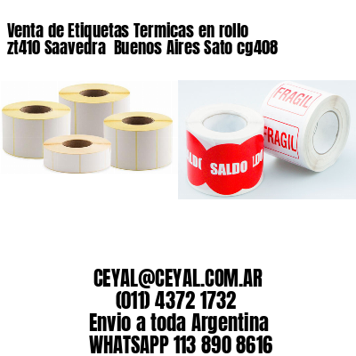 Venta de Etiquetas Termicas en rollo zt410 Saavedra  Buenos Aires Sato cg408
