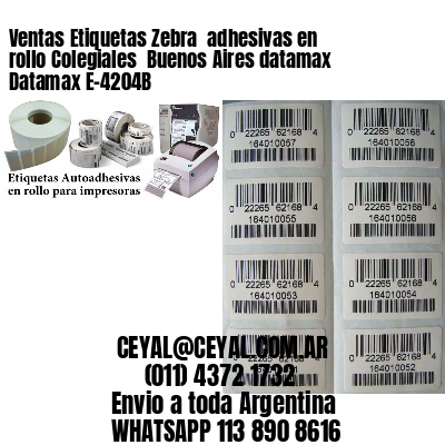 Ventas Etiquetas Zebra  adhesivas en rollo Colegiales  Buenos Aires datamax Datamax E-4204B