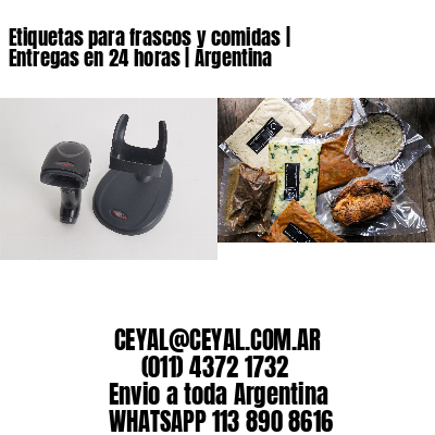 Etiquetas para frascos y comidas | Entregas en 24 horas | Argentina