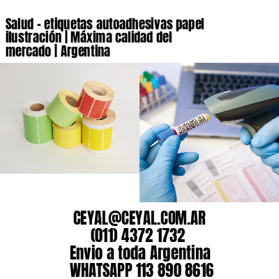 Salud - etiquetas autoadhesivas papel ilustración | Máxima calidad del mercado | Argentina