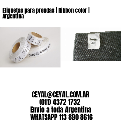Etiquetas para prendas | Ribbon color | Argentina
