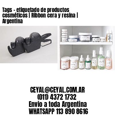 Tags - etiquetado de productos cosméticos | Ribbon cera y resina | Argentina