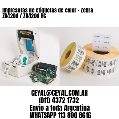Impresoras de etiquetas de color – Zebra ZD420d / ZD420d‑HC