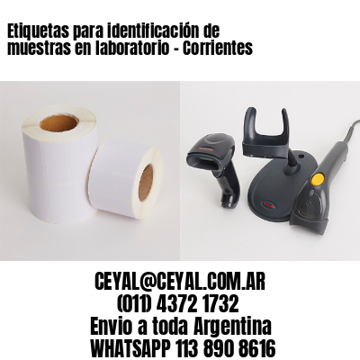 Etiquetas para identificación de muestras en laboratorio - Corrientes