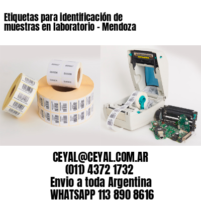 Etiquetas para identificación de muestras en laboratorio - Mendoza