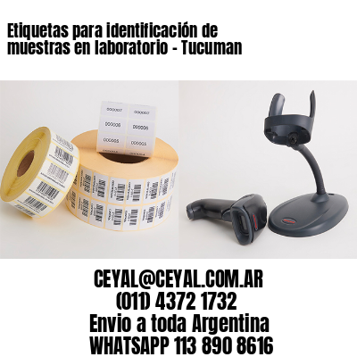 Etiquetas para identificación de muestras en laboratorio – Tucuman
