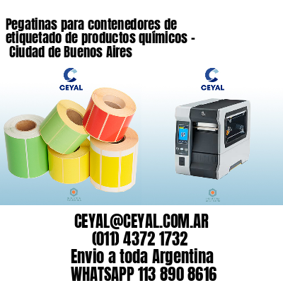 Pegatinas para contenedores de etiquetado de productos químicos - 	Ciudad de Buenos Aires