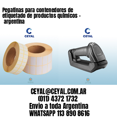 Pegatinas para contenedores de etiquetado de productos químicos - 	argentina