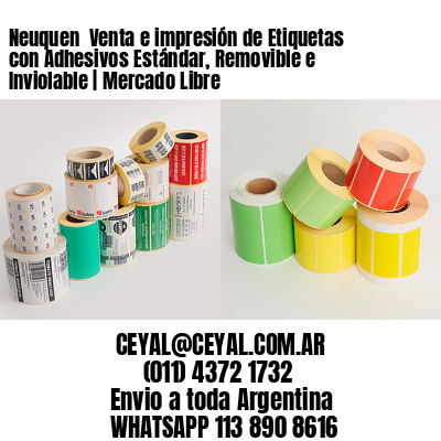 Neuquen  Venta e impresión de Etiquetas con Adhesivos Estándar, Removible e Inviolable | Mercado Libre