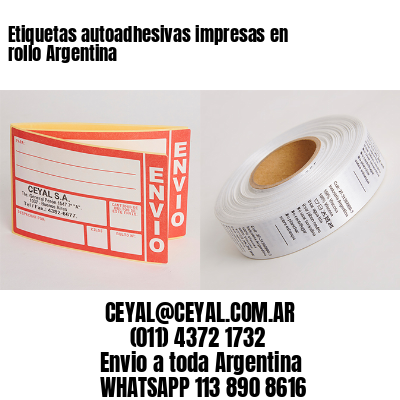 Etiquetas autoadhesivas impresas en rollo Argentina