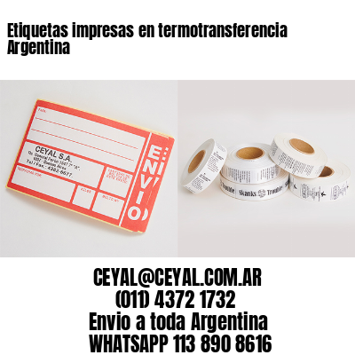 Etiquetas impresas en termotransferencia Argentina