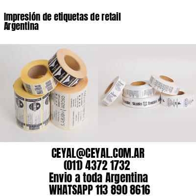 Impresión de etiquetas de retail Argentina