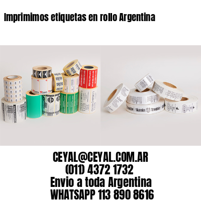 Imprimimos etiquetas en rollo Argentina
