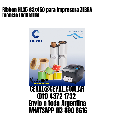 Ribbon HL35 83×450 para impresora ZEBRA modelo industrial