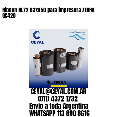 Ribbon HL72 83×450 para impresora ZEBRA GC420