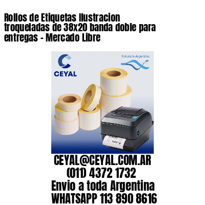Rollos de Etiquetas Ilustracion troqueladas de 38×20 banda doble para entregas – Mercado Libre