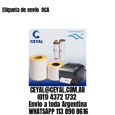 Etiqueta de envio  OCA