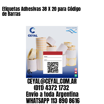 Etiquetas Adhesivas 38 X 20 para Código de Barras