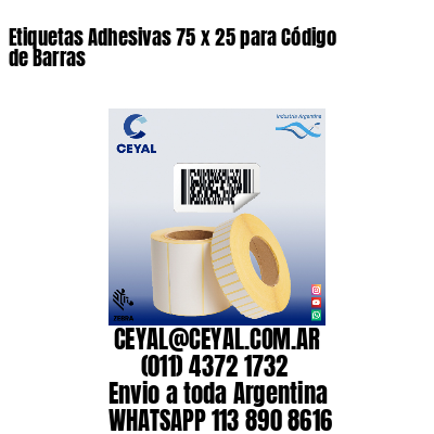 Etiquetas Adhesivas 75 x 25 para Código de Barras