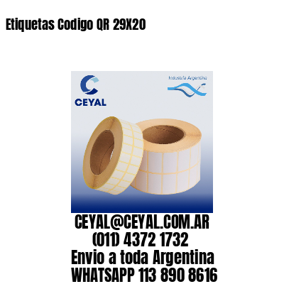 Etiquetas Codigo QR 29X20