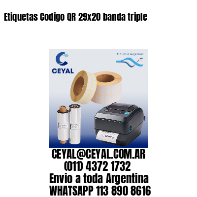 Etiquetas Codigo QR 29×20 banda triple