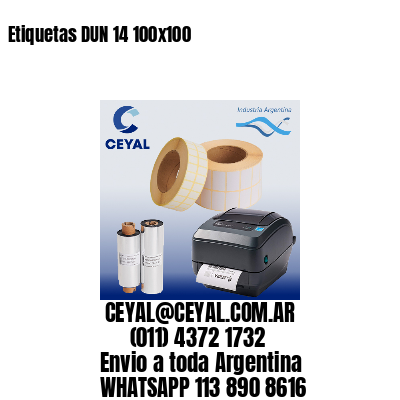Etiquetas DUN 14 100×100