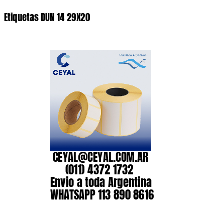 Etiquetas DUN 14 29X20