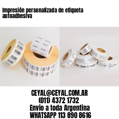 Impresión personalizada de etiqueta autoadhesiva
