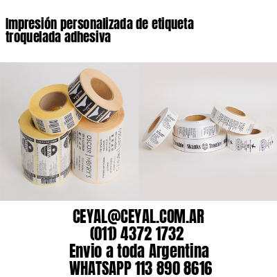 Impresión personalizada de etiqueta troquelada adhesiva