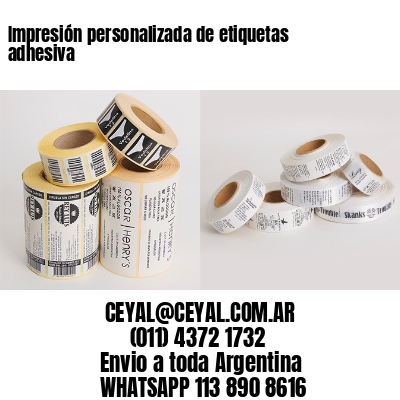 Impresión personalizada de etiquetas adhesiva