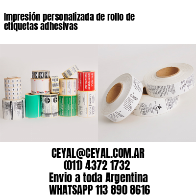 Impresión personalizada de rollo de etiquetas adhesivas