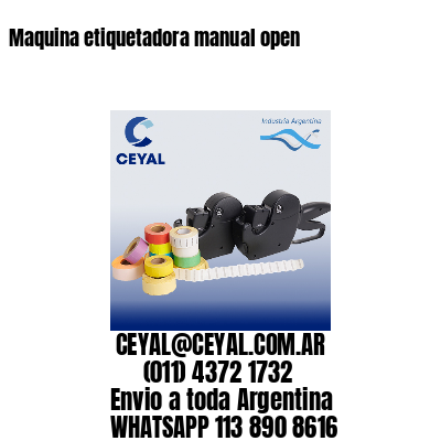 Maquina etiquetadora manual open