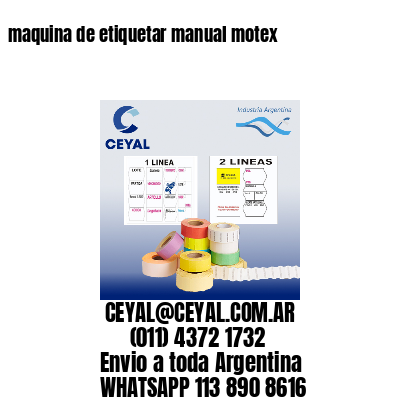 maquina de etiquetar manual motex