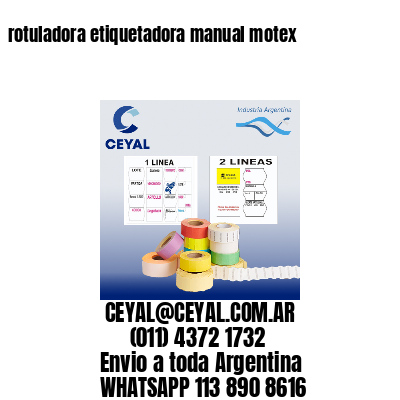 rotuladora etiquetadora manual motex