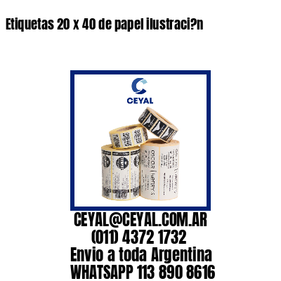 Etiquetas 20 x 40 de papel ilustraci?n