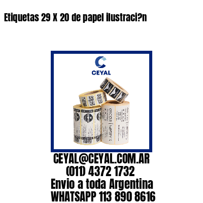 Etiquetas 29 X 20 de papel ilustraci?n