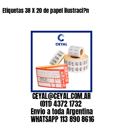 Etiquetas 38 X 20 de papel ilustraci?n