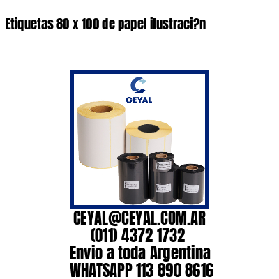 Etiquetas 80 x 100 de papel ilustraci?n