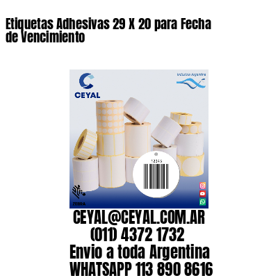 Etiquetas Adhesivas 29 X 20 para Fecha de Vencimiento