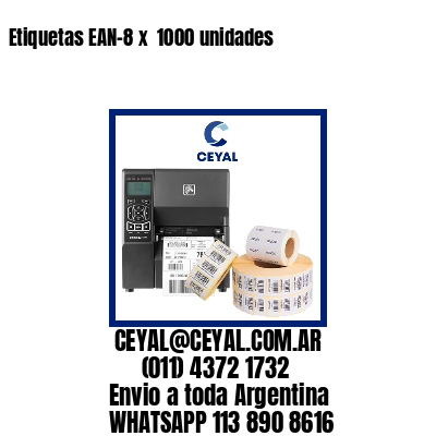 Etiquetas EAN-8 x  1000 unidades