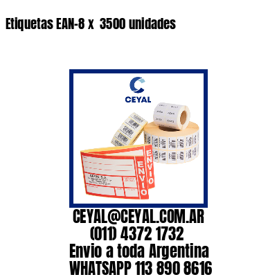 Etiquetas EAN-8 x  3500 unidades