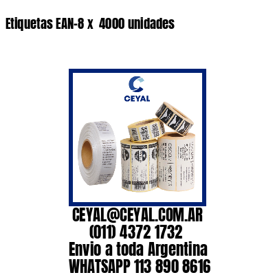 Etiquetas EAN-8 x  4000 unidades