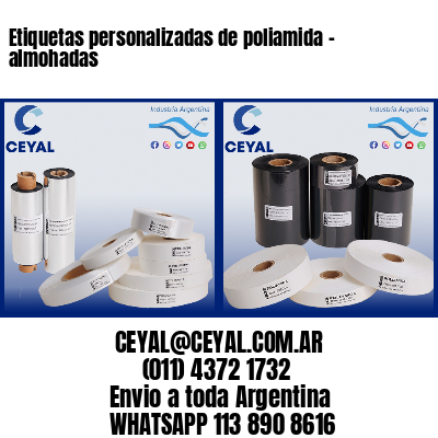Etiquetas personalizadas de poliamida – almohadas