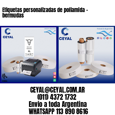 Etiquetas personalizadas de poliamida – bermudas