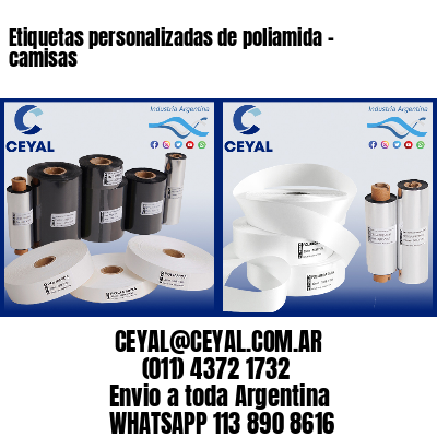 Etiquetas personalizadas de poliamida – camisas